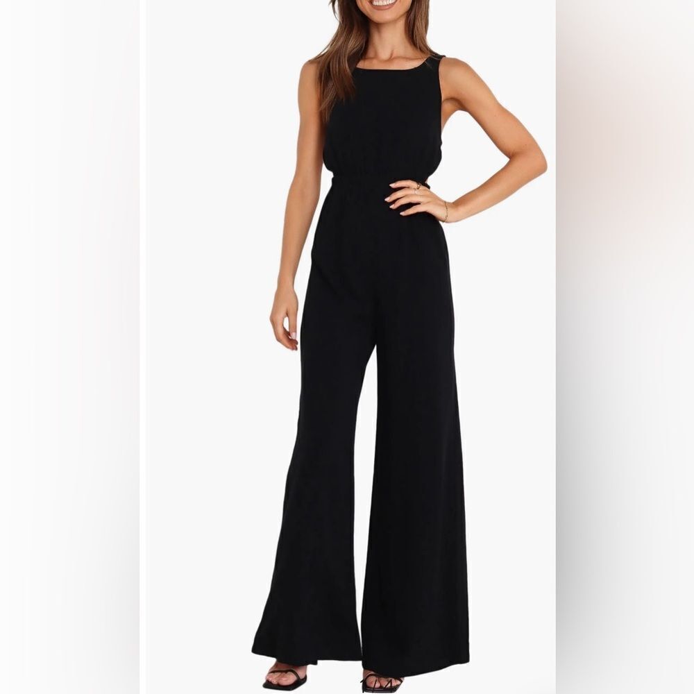 Petal & Pup Black Wide-Leg Jumpsuit